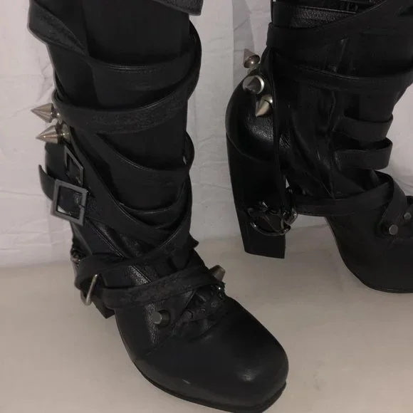 Actual RUNWAY Rare ❤️Nicholas Kirkwood X Rodarte Over Knee Thigh High Heel Boots - Picture 3 of 17